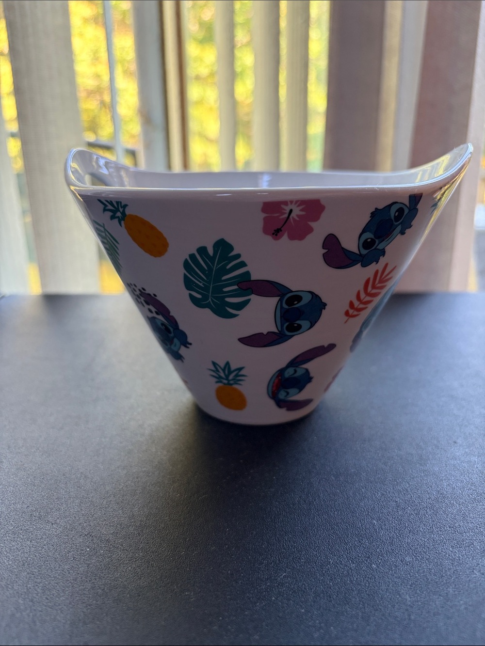 Disney's Lilo & Stitch Tropical Flora Ceramic Ramen Bowl Microwave Safe